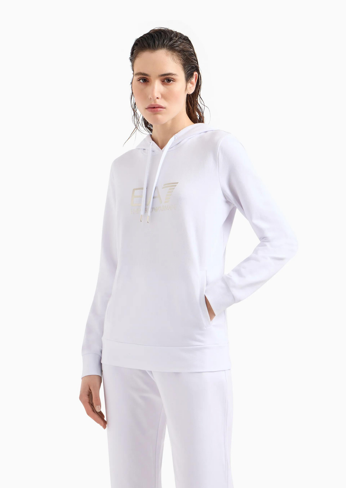 Damen Sweatshirt mit Kapuze aus Baumwollstretch